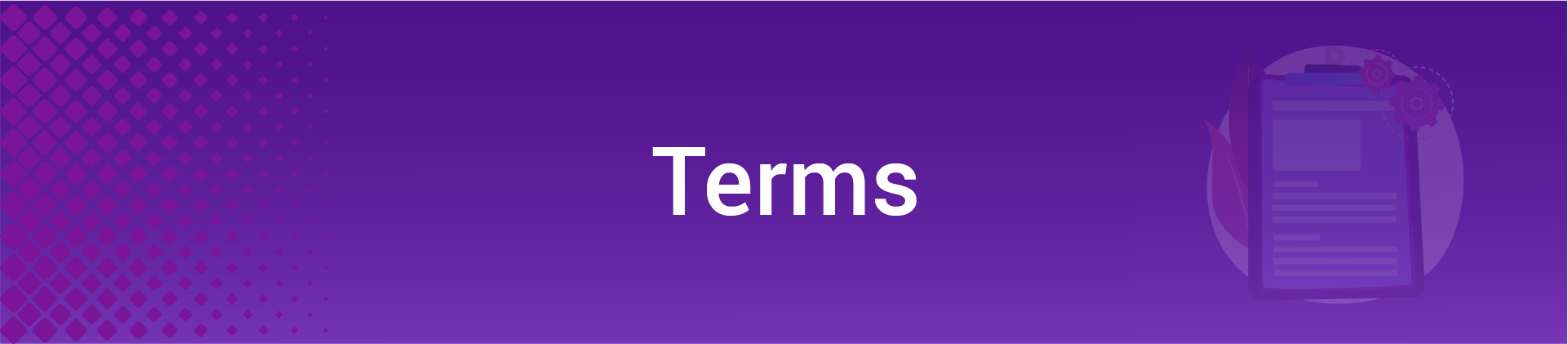 Term and condition banner
